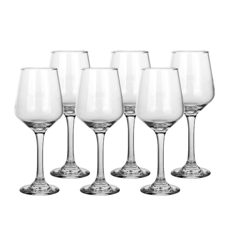 Set de verres à vin Home ESPRIT Transparent Verre 410 ml (6 Unités)