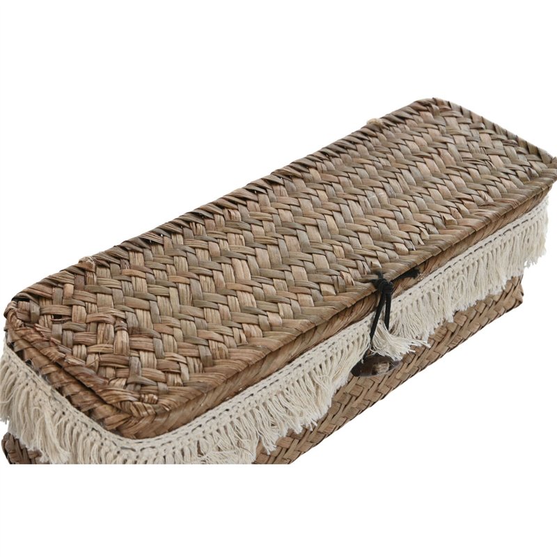 Image secondaire de Set de basket Home ESPRIT Blanc Naturel Fibre naturelle Boho Usé (3 Pièces)