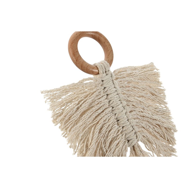 Image secondaire de Rond de serviette Home ESPRIT Naturel Acacia Macramé 13 x 1 x 18 cm 4 Pièces