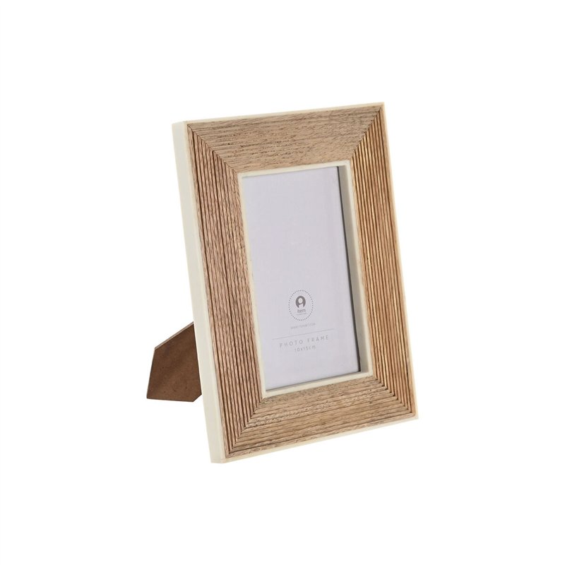 Cadre photo Home ESPRIT Blanc Naturel Résine Bois de manguier Urbaine