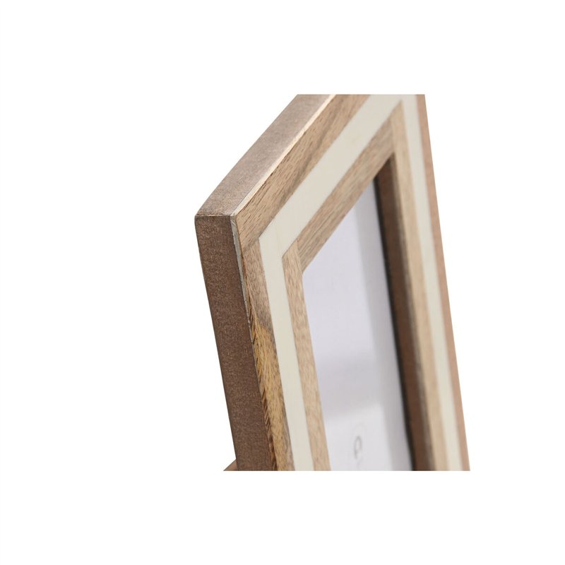 Image secondaire de Cadre photo Home ESPRIT Blanc Naturel Os Bois de manguier Urbaine