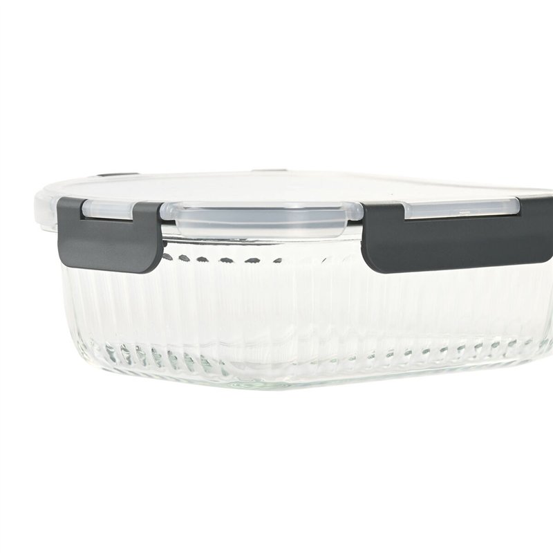 Image secondaire de Boîte à lunch Home ESPRIT Transparent polypropylène Verre Borosilicaté 1 L
