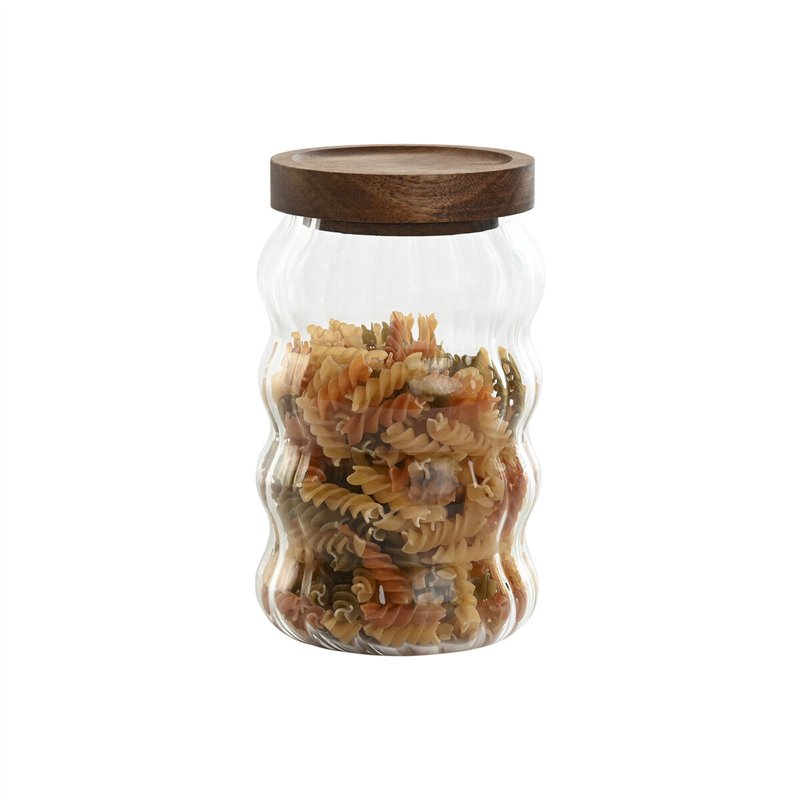 Image secondaire de Set de 3 Boites Home ESPRIT Transparent Naturel 550 ml 750 ml 3 Pièces