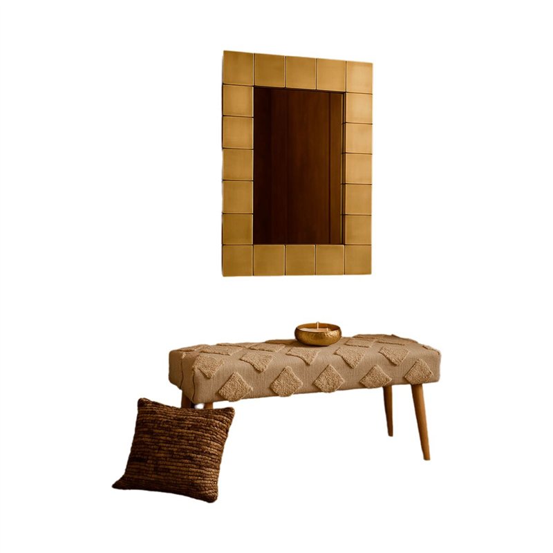 Image secondaire de Miroir mural Home ESPRIT Doré 117 x 3 x 87 cm