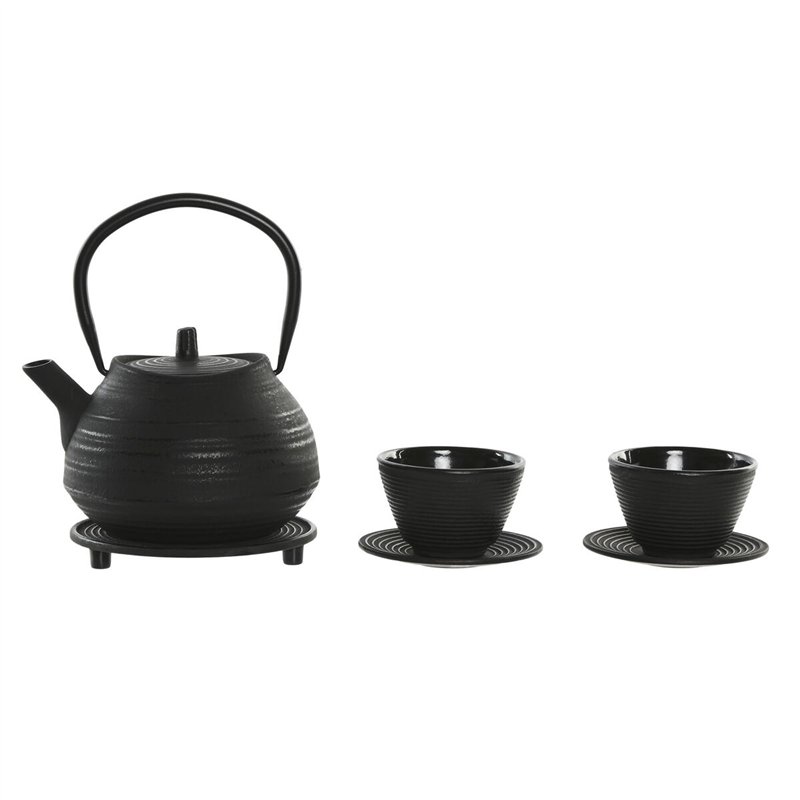 Théière Home ESPRIT Noir Acier inoxydable Fer 800 ml