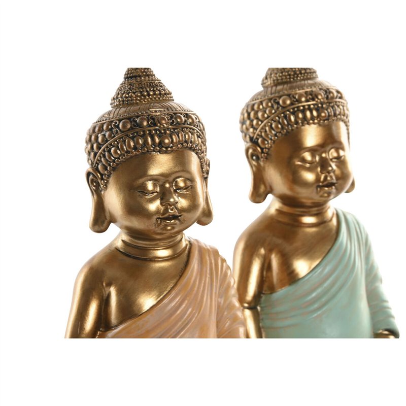 Image secondaire de Figurine Décorative Home ESPRIT Vert Rose Buda Oriental 10 x 8 x 24 cm (2 Unités)