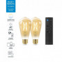 Kit de démarrage WiZ 2 ampoules connectées Edison Blanc variable E27 50W + Téléc 48,99 €