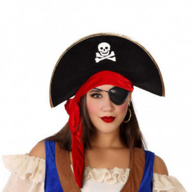 Chapeau Pirate Noir Rouge 113904 26,99 €