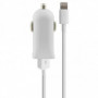 Chargeur USB pour Voiture + Câble Lightning MFi Contact 2.1A Blanc 19,99 €
