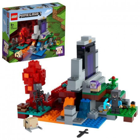 LEGO 21172 Minecraft Le portail en ruine Jouet pour Fille et Garçon de 8 ans  av
