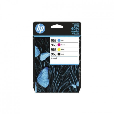 HP 963 pack de 4 cartouches d'encre authentiques. noir/cyan/magenta/jaune (6ZC70 99,99 €