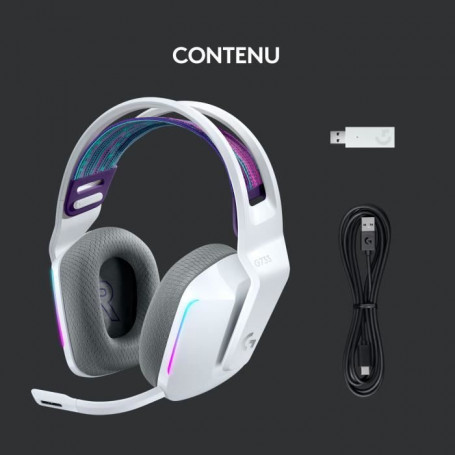 Casques de jeu sans fil avec microphone de Logitech