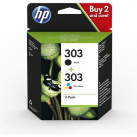 HP 303 Pack de 2 cartouches d'encre noire et trois couleurs authentiques (3YM92A 50,99 €
