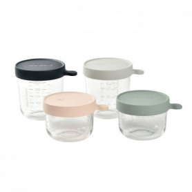 BÉABA Coffret 4 portions verre. pots de conservation (150ml pink / 150ml eucalyp 44,99 €