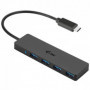 USB-C HUB I-TEC avec 4 Ports USB 3.0 avec Câble Intégré 20cm 24,99 €
