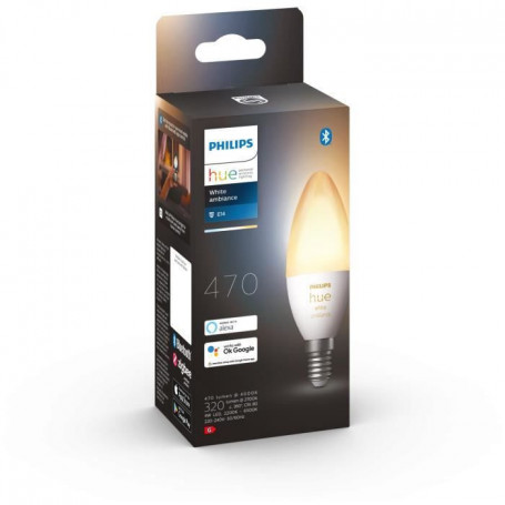 PHILIPS Hue White Ambiance - Ampoule LED connectée flamme E14 - 6W - Compatible 41,99 €