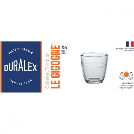 DURALEX - Gigogne Transparent - Gobelet 9 cl - verre trempé 15,99 €