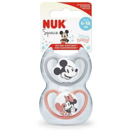 NUK Lot 2 sucettes SPACE Minnie - 6-18 mois 19,99 €