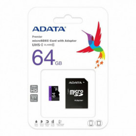 Carte Mémoire Micro SD avec Adaptateur Adata CLASS10 64 GB 15,99 €