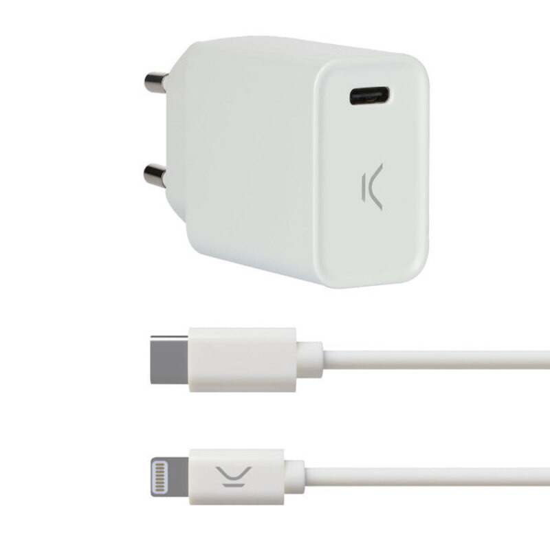 Chargeur USB iPhone KSIX Apple-compatible Blanc