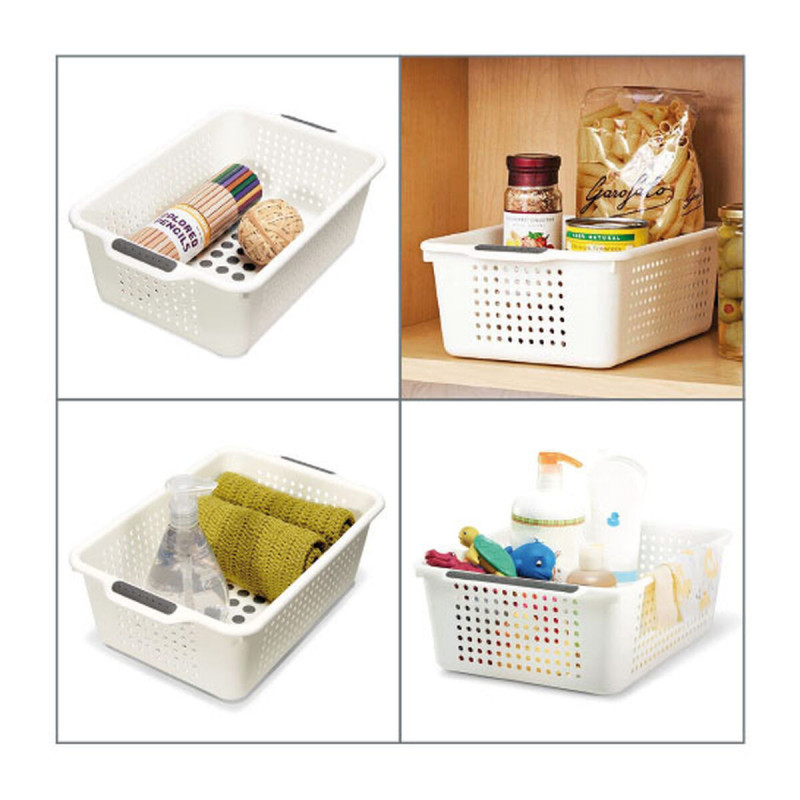 Image secondaire de Panier Multi-usages Confortime Blanc Plastique (30,7 x 20,5 x 10 cm)