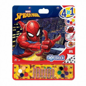 Bloc avec Dessins à Colorier Spiderman Giga Block 4 en 1 35 x 41 cm 25,99 €