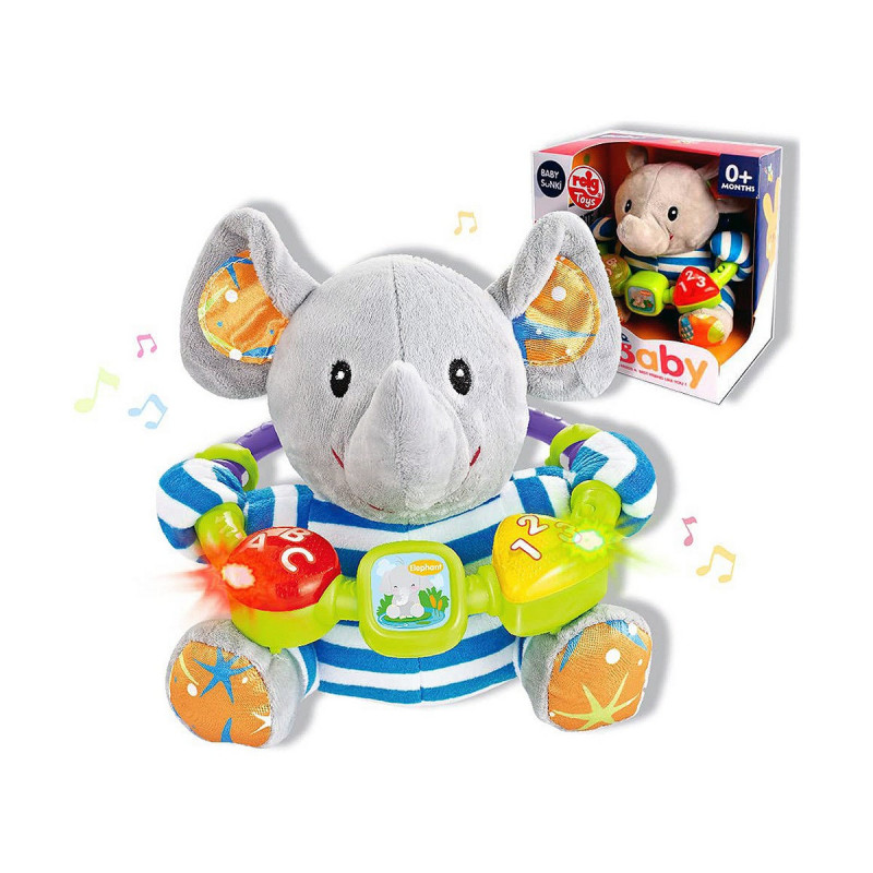 Peluche musicale Reig Rhinocéros 20 cm