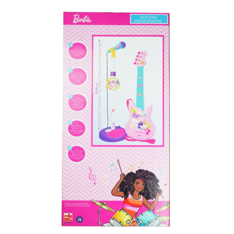 Image secondaire de Ensemble musical Barbie Microphone Guitare pour Enfant