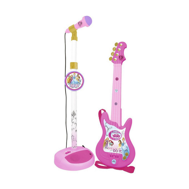 Guitare pour Enfant Disney Princess Microphone Rose Princesses Disney