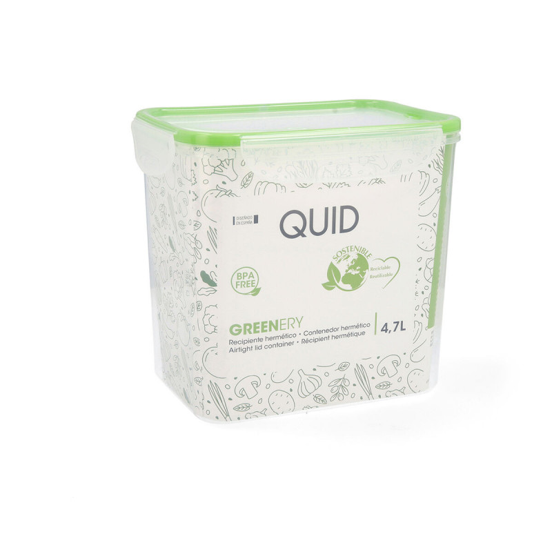 Image secondaire de Boîte à lunch hermétique Quid Greenery Transparent Plastique 4,7 L (4 Unités) (Pack 4x)