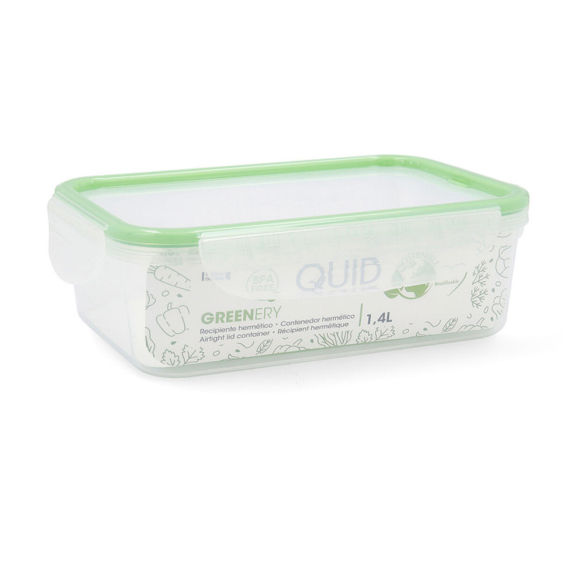 Image secondaire de Boîte à lunch Quid Greenery 1,4 L Transparent Plastique (Pack 4x)