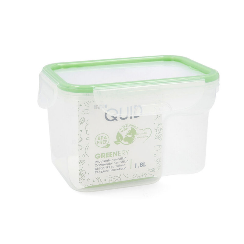 Image secondaire de Boîte à lunch hermétique Quid Greenery 1,8 L Transparent Plastique (Pack 4x)