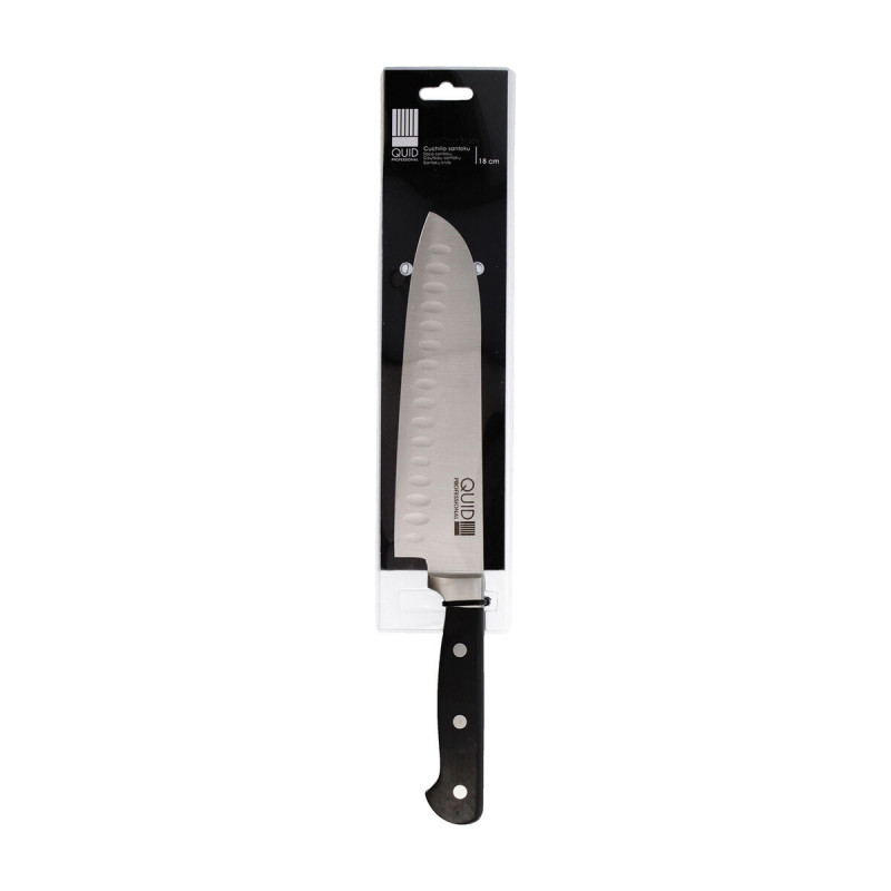 Image secondaire de Couteau Santoku Quid Professional Inox Chef Black Noir Métal (Pack 6x)