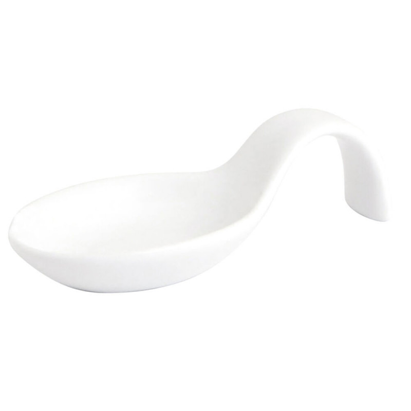 Cuillère à Cocktail Quid Chef Céramique Blanc 10 x 5 cm (12 Unités) (Pack 12x)