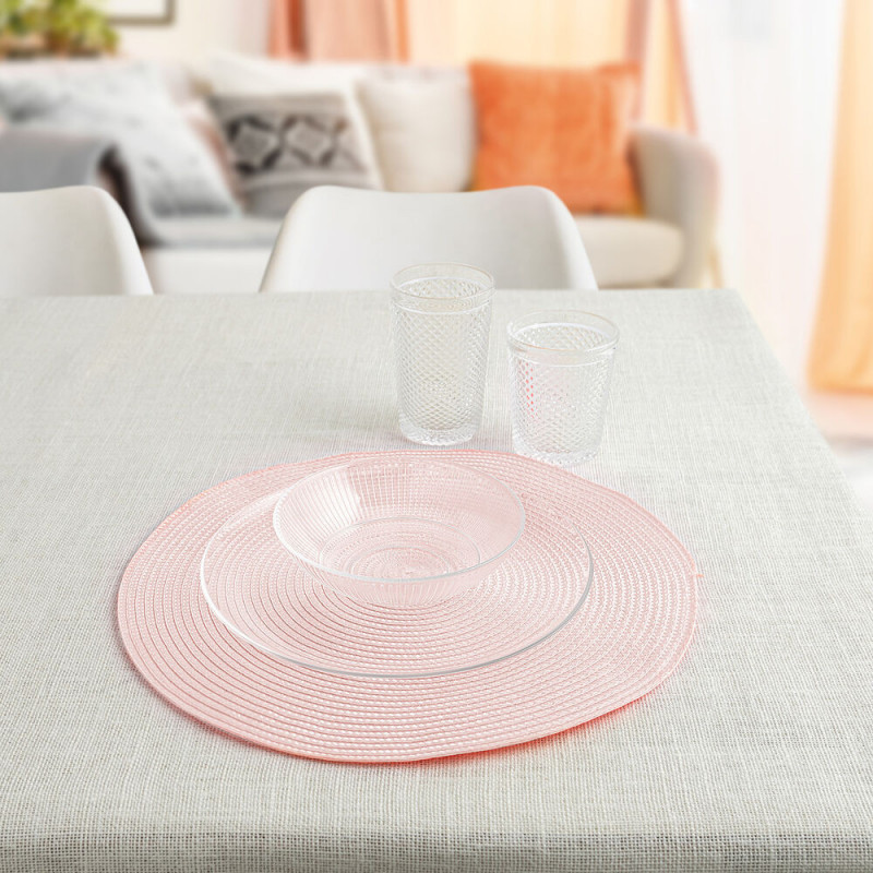 Image secondaire de Set de table Quid Vita Peoni Rose Plastique 38 cm (Pack 12x)