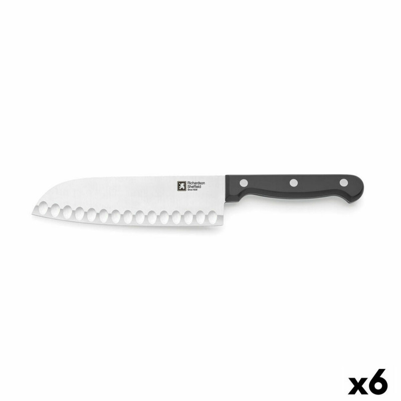 Image secondaire de Couteau Santoku Richardson Sheffield Artisan Noir Métal (17,5 cm) (Pack 6x)