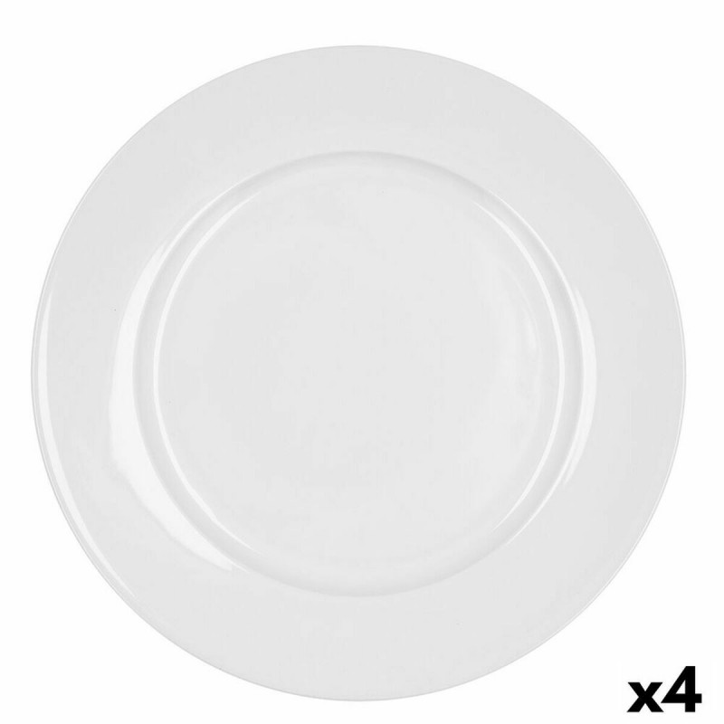 Image secondaire de Assiette plate Bidasoa Glacial Ala Ancha Céramique Blanc Ø 30 cm (Pack 4x)