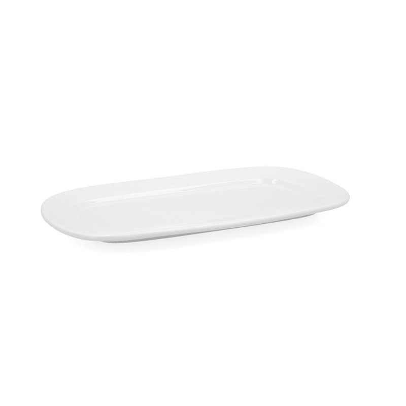 Plat à Gratin Bidasoa Glacial Blanc Céramique 31 x 18 cm (6 Unités) (Pack 6x)