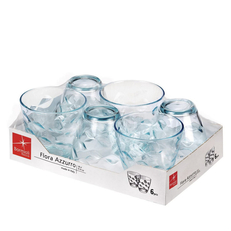 Image secondaire de Set de Verres Bormioli Rocco 6 Unités Bleu verre (260 ml)