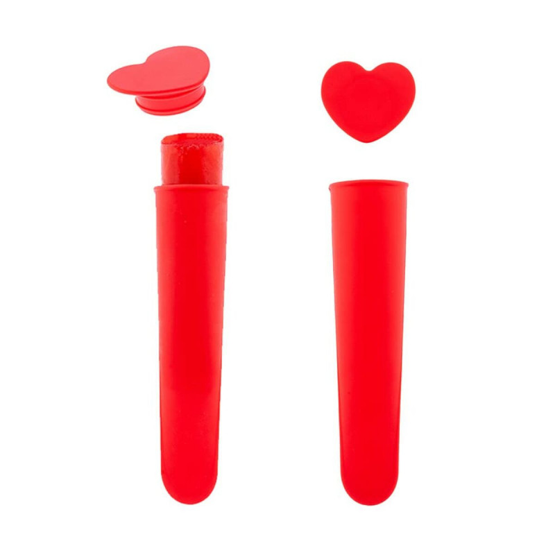 Moule en Silicone avec couvercle pour Glaces Koala 2 Unités Rouge Plastique (19