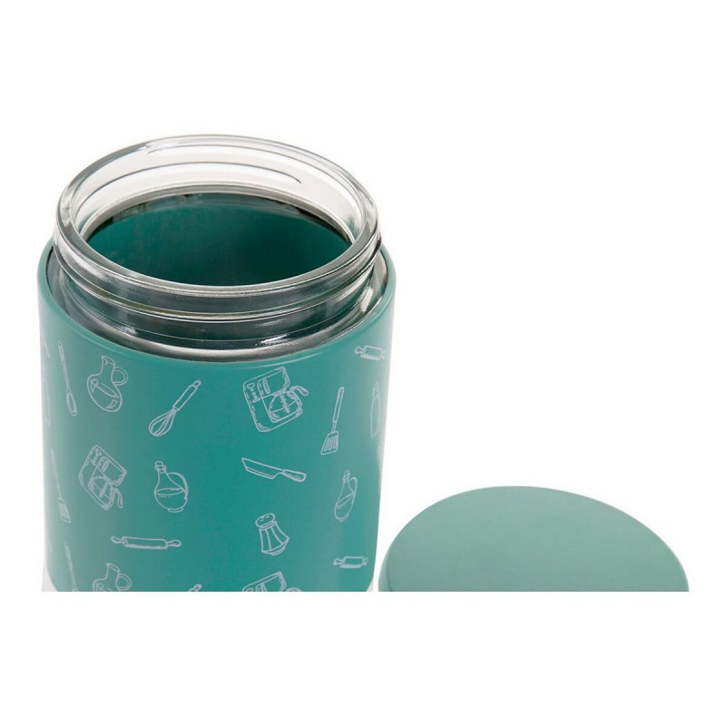 Image secondaire de Boîte DKD Home Decor Acier inoxydable Verre Menthe 1100 ml (11 x 11 x 18 cm)