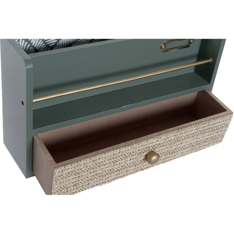 Image secondaire de Organisateur polyvalent DKD Home Decor LD-181379 Vert polypropylène Bois MDF 30 x 9 x 17 cm (2 Unités)