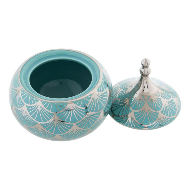 Image secondaire de Boîte à bijoux DKD Home Decor Porcelaine Turquoise 14 x 14 x 17 cm