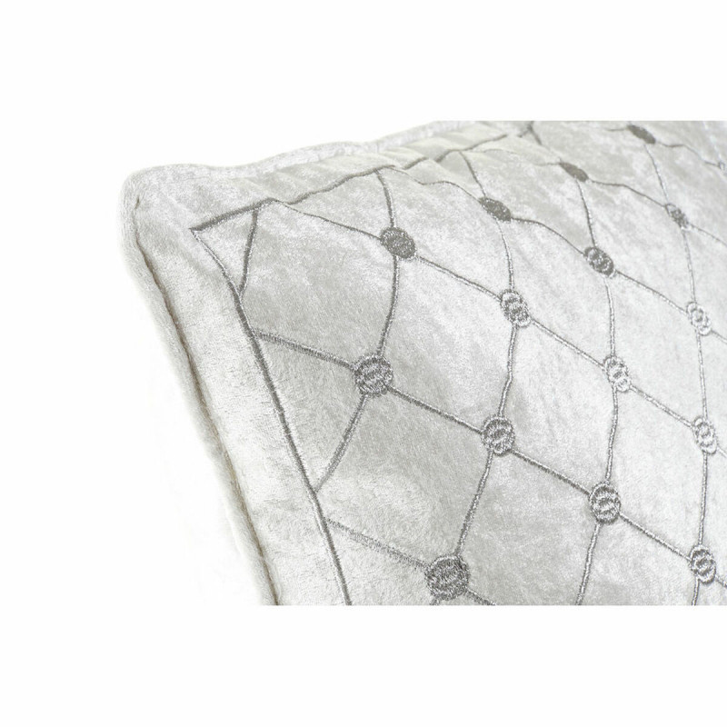 Image secondaire de Coussin DKD Home Decor 8424001850327 Gris 45 x 10 x 45 cm Blanc Losanges