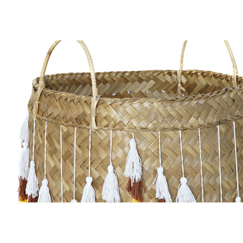 Image secondaire de Set de basket DKD Home Decor Multicouleur Bambou Frange Boho 3 Pièces