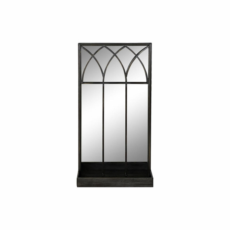 Miroir DKD Home Decor Noir Métal Miroir 40 x 12 x 80 cm