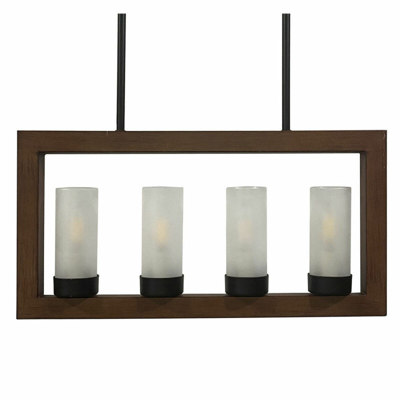 Suspension DKD Home Decor Marron Aluminium Verre (52 x 6 x 26 cm)