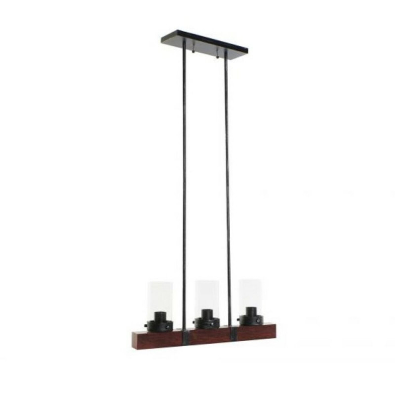 Image secondaire de Suspension DKD Home Decor Verre Noir Marron Aluminium (50 x 8 x 21 cm)