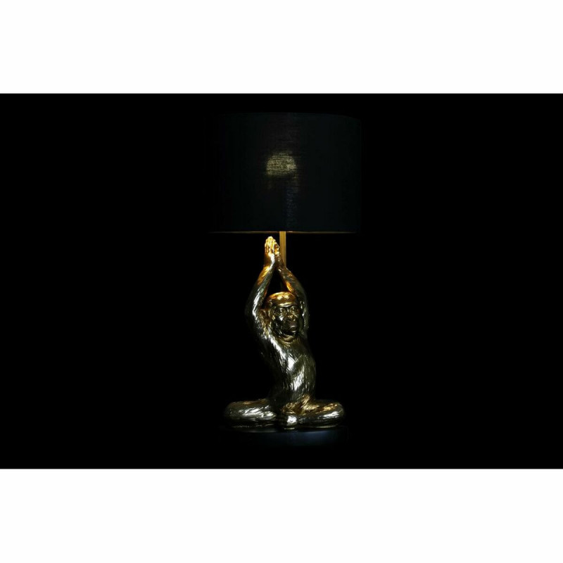 Image secondaire de Lampe de bureau DKD Home Decor Noir Doré Polyester Résine Singe (25 x 25 x 48 cm)