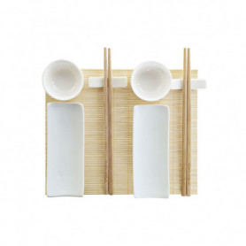 Set de sushi DKD Home Decor Bambou Grès (28,5 x 19,5 x 3,3 cm) 23,99 €